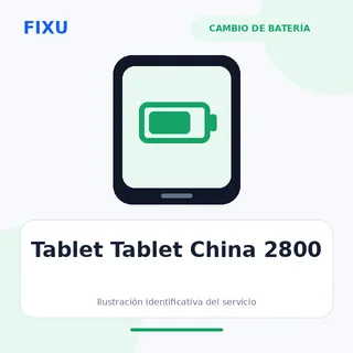 Tablet Tablet China 2800 – Cambio de batería